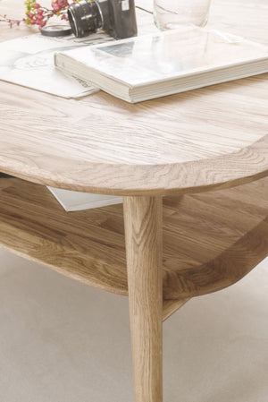 NordicStory mesa de centro madera maciza roble nordico escandinavo retro 