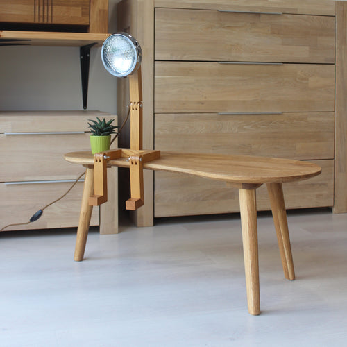 NordicStory Mesa de centro apilables de madera maciza de roble