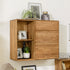 NordicStory Armario flotante de madera maciza de roble mueble para colgar