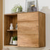 NordicStory Armario flotante de madera maciza de roble mueble para colgar