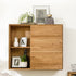 NordicStory Armario flotante de madera maciza de roble mueble para colgar