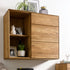 NordicStory Armario flotante de madera maciza de roble mueble para colgar