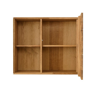 NordicStory Armario flotante de madera maciza de roble mueble para colgar