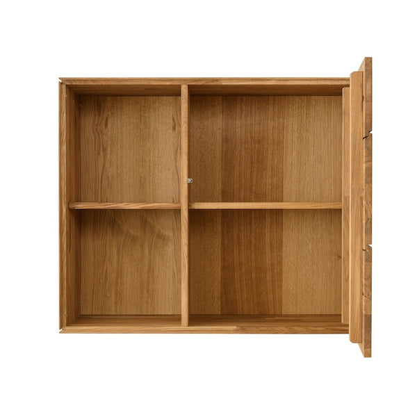 NordicStory Armario flotante de madera maciza de roble mueble para colgar