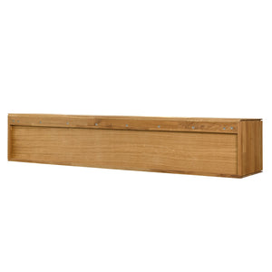 NordicStory Armario flotante de madera maciza de roble armario de pared