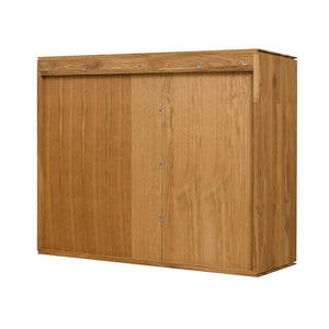 NordicStory Armario flotante de madera maciza de roble mueble para colgar