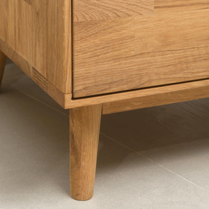 NordicStory Armario Vitrina de madera maciza de roble