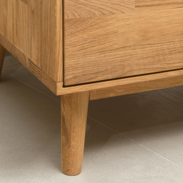 NordicStory Armario Vitrina de madera maciza de roble
