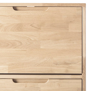 NordicStory Zapatero de madera maciza de roble 