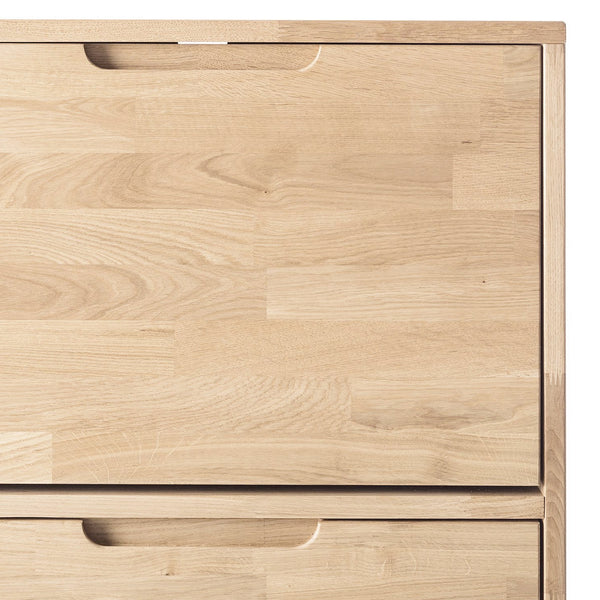 NordicStory Zapatero de madera maciza de roble 
