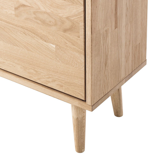 NordicStory Zapatero de madera maciza de roble 