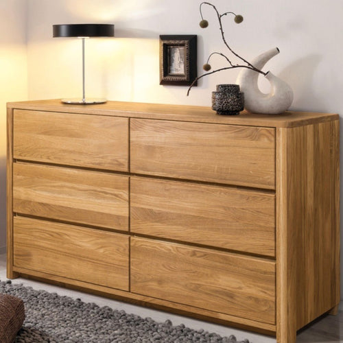 NordicStory Aparador Cómoda de madera maciza de roble