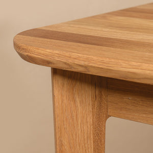 NordicStory Mesa de comedor de madera maciza de roble 